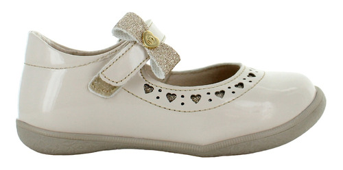 Coqueta Zapato Balerina Vestir Charol Beige Niña Bebe 82867