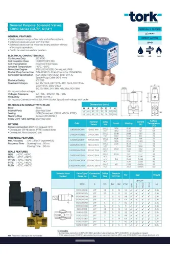 Valvula Solenoide 1/2 Pulgada 110v