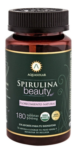 Aquasolar - Spirulina Beauty 180 Tabletas 100% Orgánicas