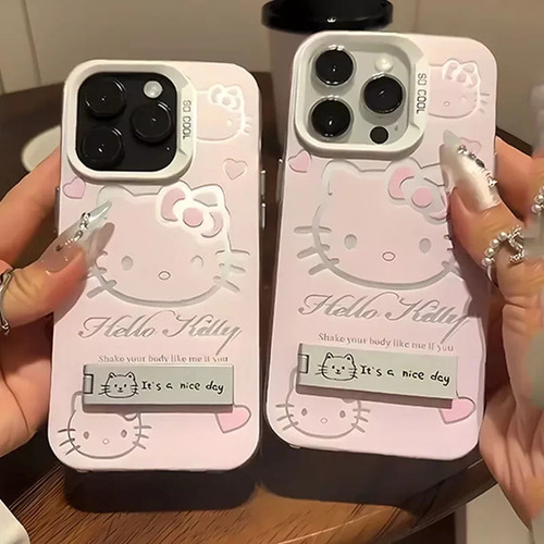 Funda De Teléfono Hello Kitty Heavy Duty Para iPhone 16, 15,