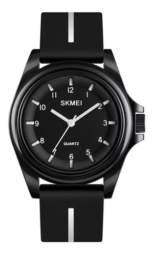 Reloj Skmei 1578 Clásico Unisex Analógico Negro - Blanco