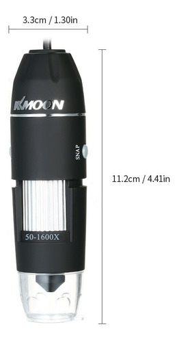 Microscopio Digital Kkmoon Con Aumento De 1600x Y Cable Usb