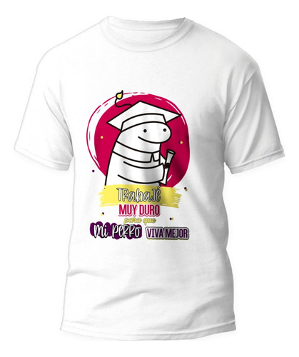 Playera Blanca Graduación Flork Mod 15