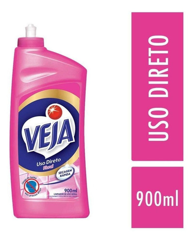 Imagem 1 de 2 de Limpador Uso Direto Veja 900ml Floral