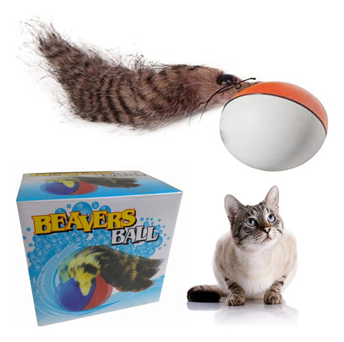 Juguete Para Mascotas Gatos Beavers Ball Bola Movible R4
