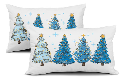 Juego De 2 Fundas De Almohada Decorativas Rectangulares...