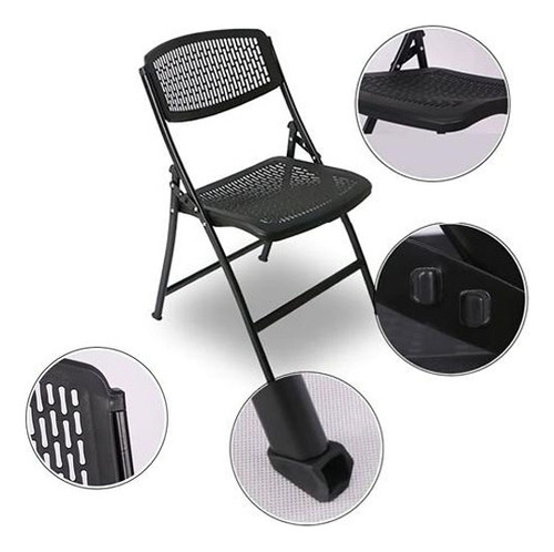 Silla Plegable Catering Hogar Reforzada Confortable Set X2 Estructura De La Silla Blanco
