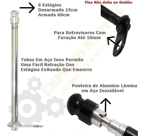 Antena Bmw R 1200 Gs Corta Pipa 6 Est P/retrovisor M6a