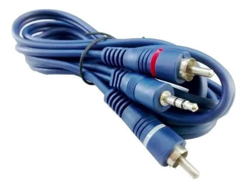 Cable Artekit Miniplug 3.5 Stereo A 2 Rca Macho 90 Cm