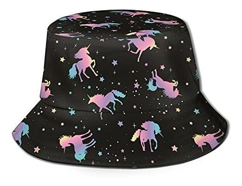 Sombrero Gorra Pesca Unicornio Y Siluetas De Estrellas Patró