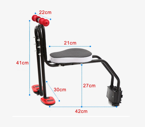 Silla Niño Asiento Frontal De Bicicleta C Posapies Autoinsta