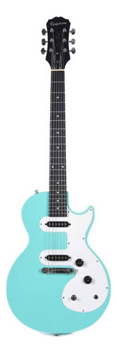 Guitarra elétrica Epiphone Les Paul Melody Maker E1 de  choupo turquoise com diapasão de pau-rosa