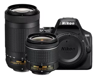 Combo Nikon D3500 Con Lentes 18-55mm Vr Y 70-300mm Ed