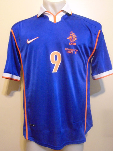 Camiseta Selección Holanda Mundial Francia 1998 Kluivert 9 L