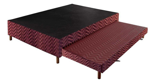 Cama Box Base C/auxiliar Universal Casal Sommier Rústico Win