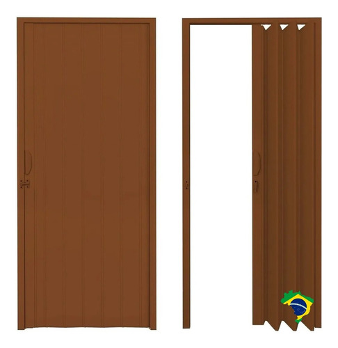 Puerta Pvc Corrediza Plegable 210 X 80 Mulata Cm 0,80 Arena Color Marrón