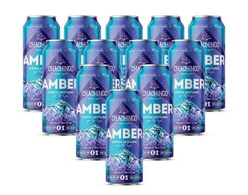 Cerveza Artesanal Chachingo Amber 473cc X 12 Latas