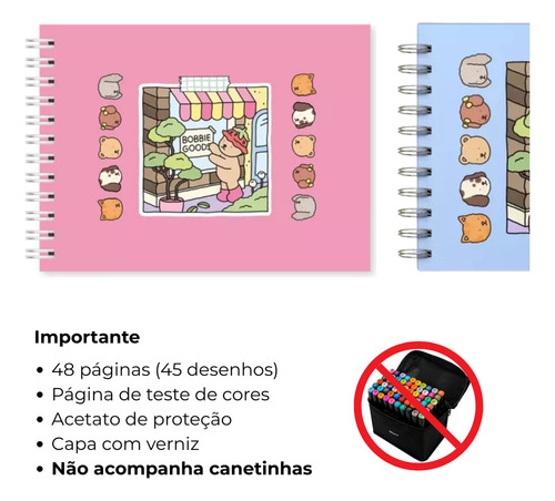 Livro De Colorir Estilo Bobbie Goods Com Uma Variedade De