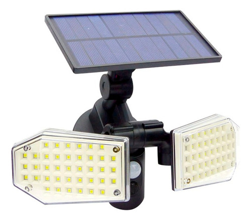 Foco Led Solar Doble Con Sensor De Movimiento