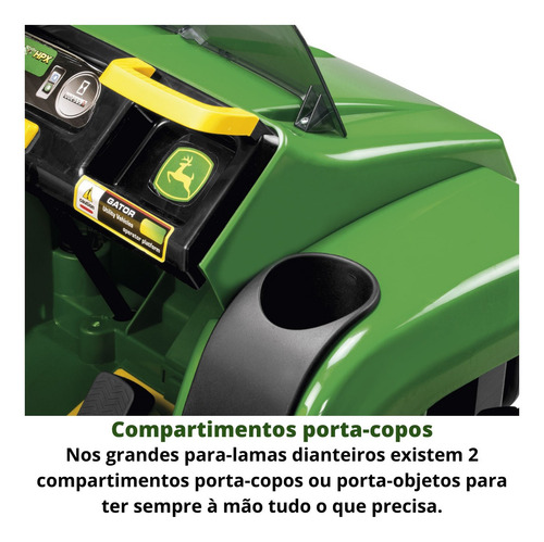 Trator Elétrico Peg Perego John Deere Gator Hpx 12v 2 Lugare