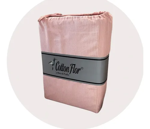 Juego De Sabanas 50% Algodon Coton Flor 1 Pl Y Media Bordo Salmon Blanco Gris Liso