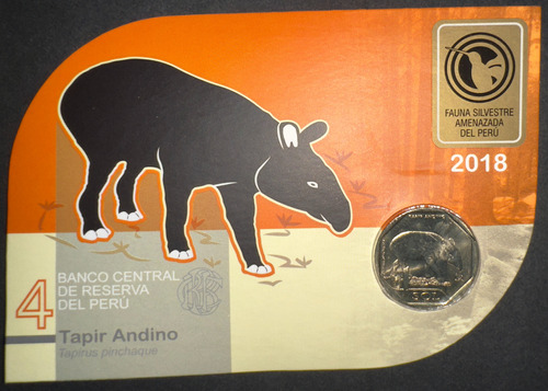 Blister Tapir Andino - Fauna Silvestre Bcr -  2018