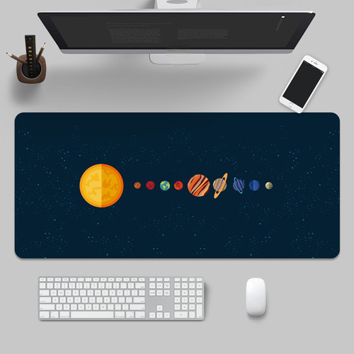 Space Planet Gaming Mouse Pad Deskpad Teclado De Goma Grande