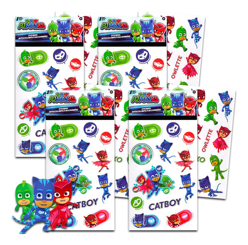 Paquete De 4 Pegatinas De Pj Masks ' 100 Pegatinas De Pj Mas