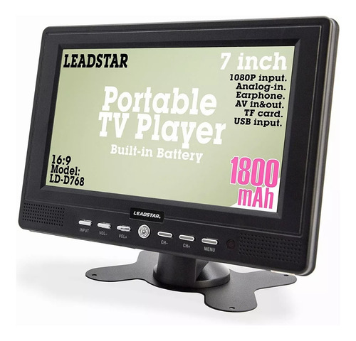 Mini Televisor Digital Portátil Con Antena Leadstar Atsc