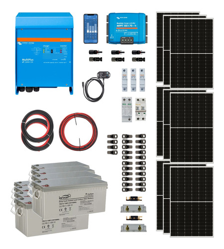 Kit Energia Solar Inversor Cargador 5kva 14kwh Día Victron