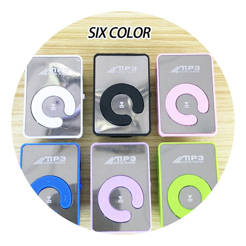 Mini Espelho Clipe Mp3 Player Portátil Moda Esporte Usb