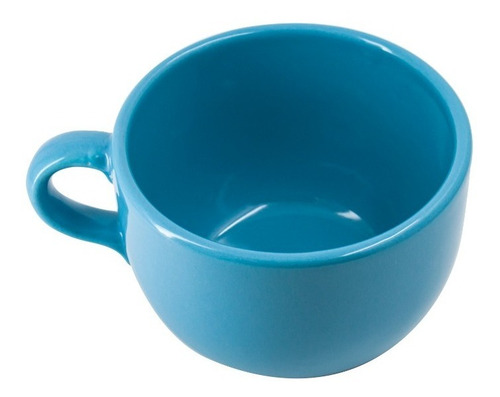 Tazón Cerámica Desayuno 550ml Sopero Colores Unidad Celeste