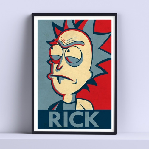 Cuadro Rick - Rick Y Morty - Decorativo 30 X 40cm