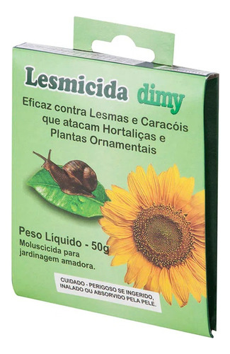 Lesmicida Dimy Contra Lesmas Caramujos - Horta E Jardim 50g