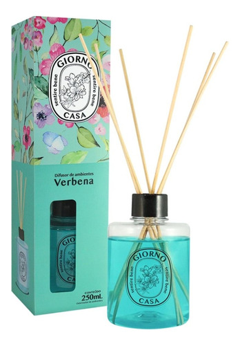 Difusor De Ambientes Verbena 250ml Giorno Cor Azul-turquesa