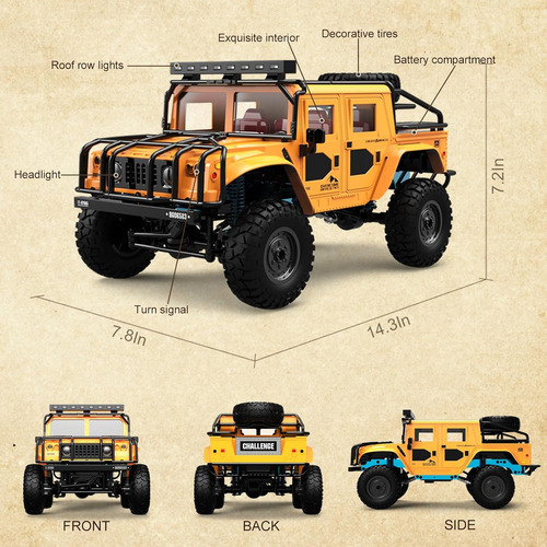 Fisca Camión Rc 1/12 Rc Rock Crawler 4x4, 2.4ghz 4wd