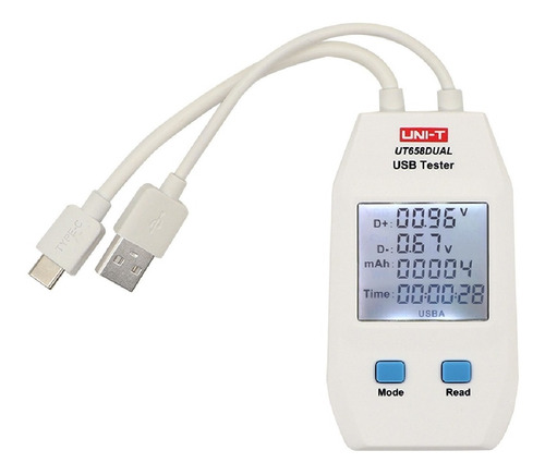 Tester Analizador De Carga Usb Uni-t  Ut658dual Electro