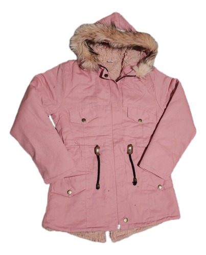 Parka Niña Gabardina Con Corderito
