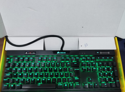 Teclado Corsair K70 Rgb Mk2 Mx Speed B1 Ler Descrição Preto Português Brasil (Usado)