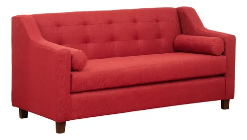 Sofá Eliff 3 Cuerpos Lino Sidelli Burdeo / Muebles América