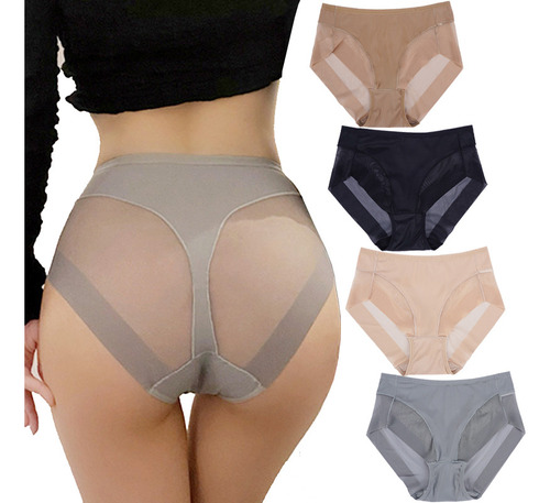 Pack 4 Bragas De Mujer Pantaleta Bikini Lencería Sexy