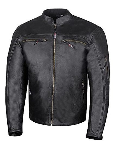 Motociclismo, Chaqueta De Moto Revolt De Cuero De Búfalo Nat