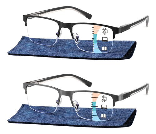 Jcunagr - Lentes De Lectura Bifocales Para Hombre, Sin Linea