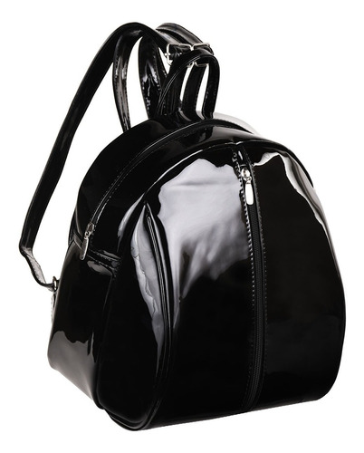 Mochila Mujer Back Pack Piel Genuina Charol Cómoda 7072-73