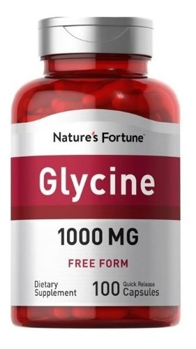 Glicina Glicine Aminoacido Ecencial 1000mg 100 Capsulas