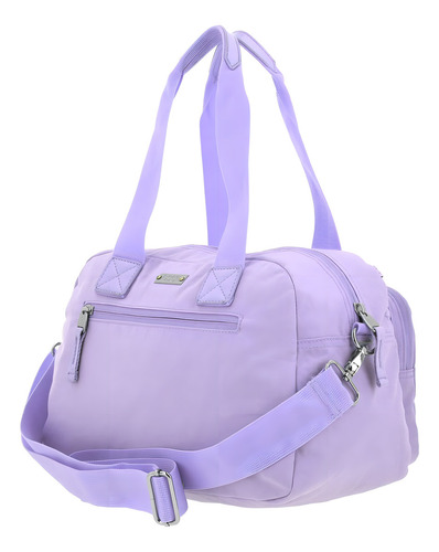 Bolsa De Mano Zilp Chenson 1818 Ajustable Lila Impermeable Acabado De Los Herrajes Níquel Diseño De La Tela Liso