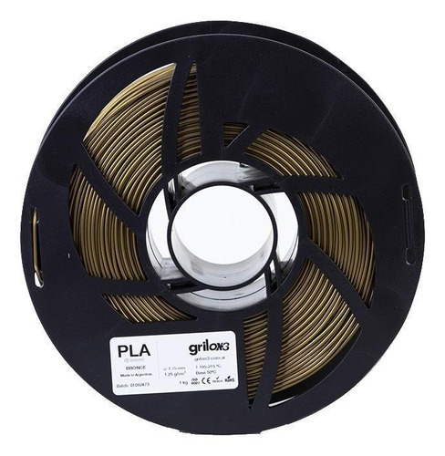 Filamento 3D PLA Grilon3 de 1.75mm y 1kg bronce