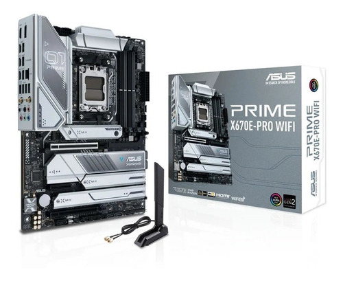 Tarjeta Madre Asus Prime X670e-pro Wifi Am5 Ddr5 Atx 2.5glan Color Negro