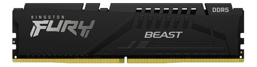 Memoria RAM Fury Beast DDR5 gamer color negro  16GB 1 Kingston KF548C38BB-16