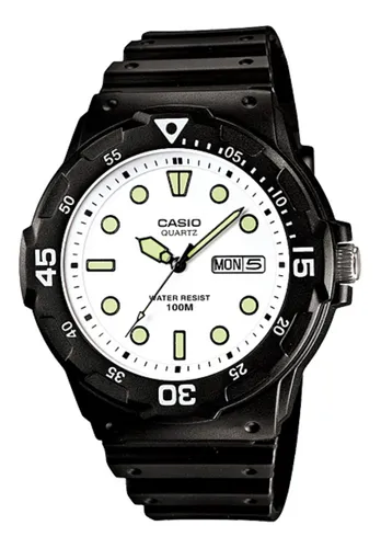 Reloj pulsera Casio Youth MRW-200 de cuerpo color negro, analógico, para  hombre, fondo negro, con